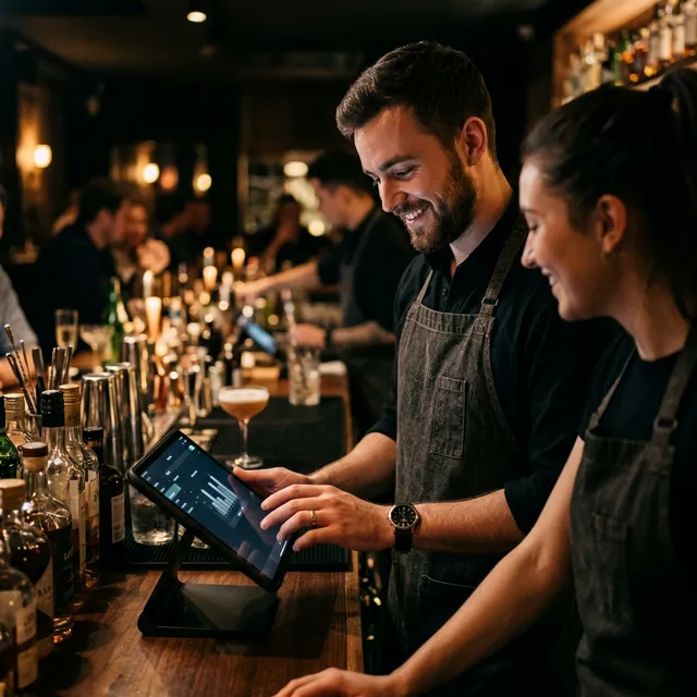 Personal de ospitalitate care împarte bacșișurile pe roluri